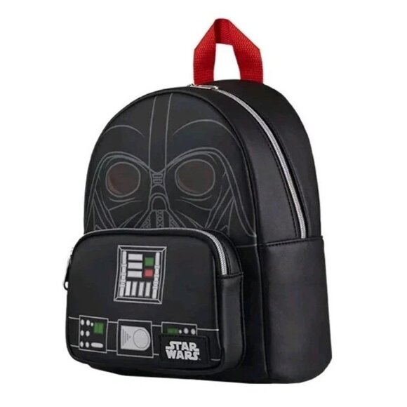 Loungefly Star Wars Darth Vader Mini Backpack Black Faux Leather Cosplay Bag NWT